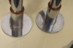 Pair of Art Deco Chrome and Copper Column Form Andirons - Image 25