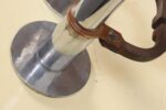 Pair of Art Deco Chrome and Copper Column Form Andirons - Image 16