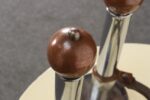 Pair of Art Deco Chrome and Copper Column Form Andirons - Image 12
