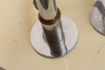 Pair of Art Deco Chrome and Copper Column Form Andirons - Image 20