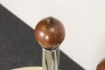 Pair of Art Deco Chrome and Copper Column Form Andirons - Image 14
