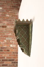 Vintage Moroccan Hand Painted Wall Mounted Three Tiered Spice Shelf / Bracket - Image 8