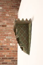 Vintage Moroccan Hand Painted Wall Mounted Three Tiered Spice Shelf / Bracket - Image 8