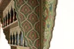 Vintage Moroccan Hand Painted Wall Mounted Three Tiered Spice Shelf / Bracket - Image 10