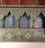 Vintage Moroccan Hand Painted Wall Mounted Three Tiered Spice Shelf / Bracket - Image 13