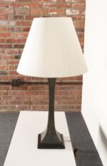 Vintage Verdigris Bronze Columnar Table Lamp by Stewart Ross James for Hansen - Image 3