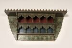 Vintage Moroccan Hand Painted Wall Mounted Three Tiered Spice Shelf / Bracket - Image 2