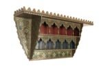 Vintage Moroccan Hand Painted Wall Mounted Three Tiered Spice Shelf / Bracket - Image 3