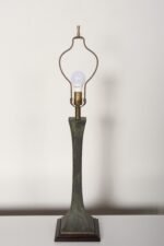 Vintage Verdigris Bronze Columnar Table Lamp by Stewart Ross James for Hansen - Image 5