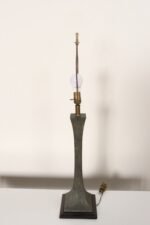 Vintage Verdigris Bronze Columnar Table Lamp by Stewart Ross James for Hansen - Image 6