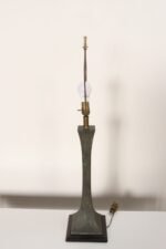 Vintage Verdigris Bronze Columnar Table Lamp by Stewart Ross James for Hansen - Image 6
