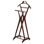 Italian Modern Fratelli Reguitti Sculptural Stained Mahogany X-Form Valet