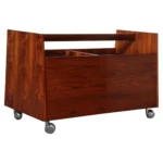 Norwegian Rosewood Magazine Rack / Record LP Caddy by Rolf Hesland for Bruksbo