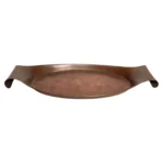 Sculptural Arts and Crafts Copper Gondola Oval Tray Attributed to W.A.S. Benson