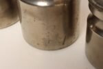 Set of Four Vintage Portuguese Metal and Teak Lidded Graduated Nesting Canisters / Jars by Tagus - Image 21