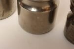Set of Four Vintage Portuguese Metal and Teak Lidded Graduated Nesting Canisters / Jars by Tagus - Image 20