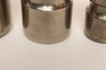 Set of Four Vintage Portuguese Metal and Teak Lidded Graduated Nesting Canisters / Jars by Tagus - Image 16