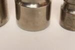 Set of Four Vintage Portuguese Metal and Teak Lidded Graduated Nesting Canisters / Jars by Tagus - Image 16