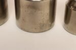 Set of Four Vintage Portuguese Metal and Teak Lidded Graduated Nesting Canisters / Jars by Tagus - Image 15