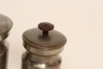 Set of Four Vintage Portuguese Metal and Teak Lidded Graduated Nesting Canisters / Jars by Tagus - Image 26