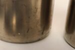 Set of Four Vintage Portuguese Metal and Teak Lidded Graduated Nesting Canisters / Jars by Tagus - Image 12