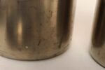 Set of Four Vintage Portuguese Metal and Teak Lidded Graduated Nesting Canisters / Jars by Tagus - Image 12
