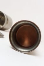 Set of Four Vintage Portuguese Metal and Teak Lidded Graduated Nesting Canisters / Jars by Tagus - Image 33