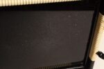 Art Deco Cream and Black Woven Rubber Vanity/Serving Tray with Glass Surface - Image 12