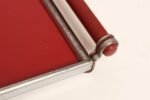 American Art Deco Chrome, Glass, Red Laminate and Painted Wood Tray - Image 16