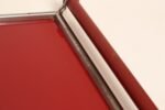 American Art Deco Chrome, Glass, Red Laminate and Painted Wood Tray - Image 17