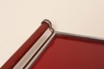 American Art Deco Chrome, Glass, Red Laminate and Painted Wood Tray - Image 18