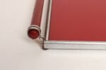 American Art Deco Chrome, Glass, Red Laminate and Painted Wood Tray - Image 20