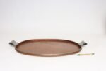 Large Mexican Arts and Crafts Copper and Silver-Plate Serving Tray by Tane - Image 8