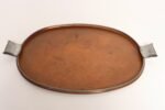 Large Mexican Arts and Crafts Copper and Silver-Plate Serving Tray by Tane - Image 3