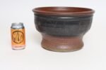 Large Vintage Maroon and Charcoal Sgraffito Ceramic Planter by Deanna Nichols - Image 5