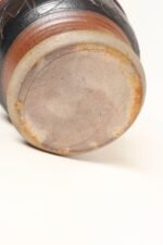 Large Vintage Maroon and Charcoal Sgraffito Ceramic Planter by Deanna Nichols - Image 10