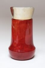 Italian Modernist Pitcher in Brass and Dyed Red Goatskin by Aldo Tura - Image 4