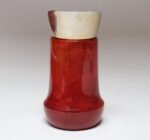 Italian Modernist Pitcher in Brass and Dyed Red Goatskin by Aldo Tura - Image 3