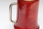 Italian Modernist Pitcher in Brass and Dyed Red Goatskin by Aldo Tura - Image 18