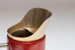 Italian Modernist Pitcher in Brass and Dyed Red Goatskin by Aldo Tura - Image 15