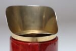 Italian Modernist Pitcher in Brass and Dyed Red Goatskin by Aldo Tura - Image 23