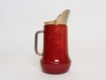 Italian Modernist Pitcher in Brass and Dyed Red Goatskin by Aldo Tura - Image 6