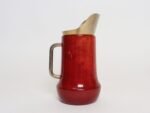 Italian Modernist Pitcher in Brass and Dyed Red Goatskin by Aldo Tura - Image 6