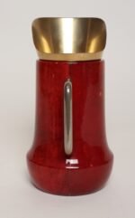 Italian Modernist Pitcher in Brass and Dyed Red Goatskin by Aldo Tura - Image 8