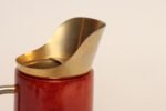 Italian Modernist Pitcher in Brass and Dyed Red Goatskin by Aldo Tura - Image 16