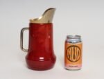 Italian Modernist Pitcher in Brass and Dyed Red Goatskin by Aldo Tura - Image 13