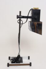 Vintage Chrome Adjustable Table Lamp with Articulating Shade by Robert Sonneman - Image 3