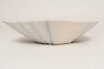 Art Deco Blue and White Matte Ceramic Lorbeek Console Bowl by Weller Pottery - Image 4