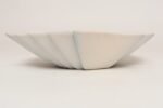 Art Deco Blue and White Matte Ceramic Lorbeek Console Bowl by Weller Pottery - Image 4
