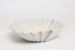 Art Deco Blue and White Matte Ceramic Lorbeek Console Bowl by Weller Pottery - Image 6